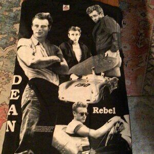 NEW 1990 Vintage JAMES DEAN ALL OVER PRINT Mens T Shirt Size XL | Movie Rebel